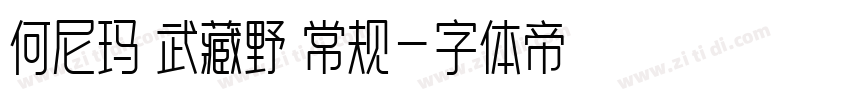 何尼玛 武藏野 常规字体转换